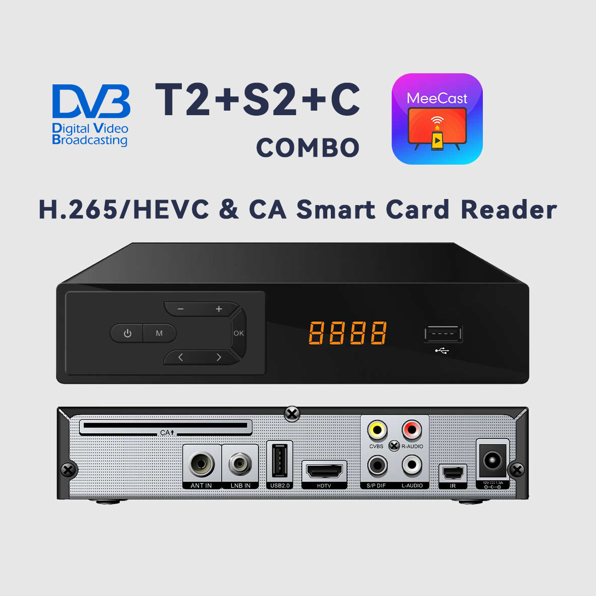 Devkitc - Récepteur TV satellite/terrestre Meecast H.265 Combo