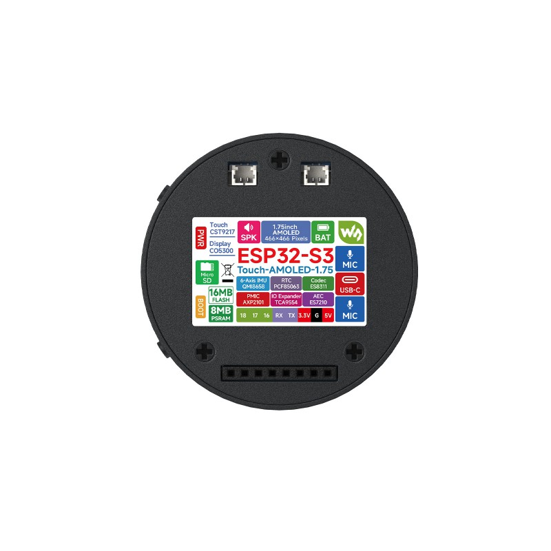 Écran tactile rond AMOLED de 1 - Waveshare Esp32 avis et prix