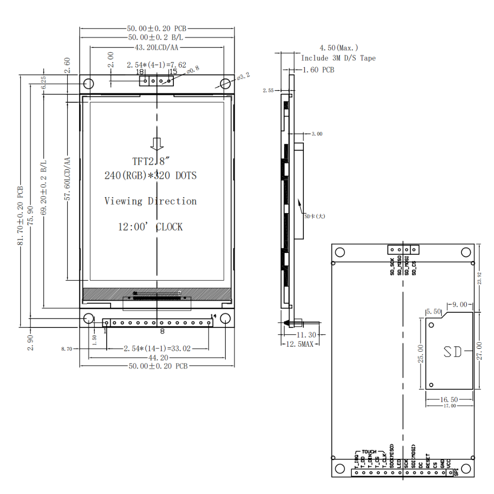 Module d'affichage LCD TFT 2,8 - Esp32 S3 Devkitc 1 avis et prix