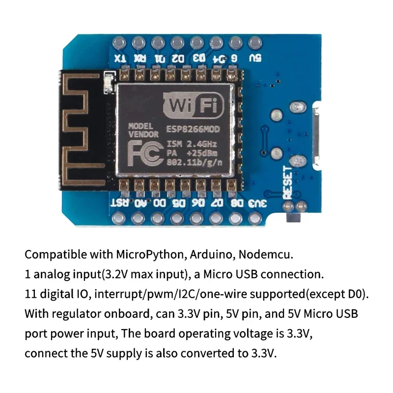 10 pièces WeMos D1 Mini Pro V3 - D1 Mini Pro avis et prix